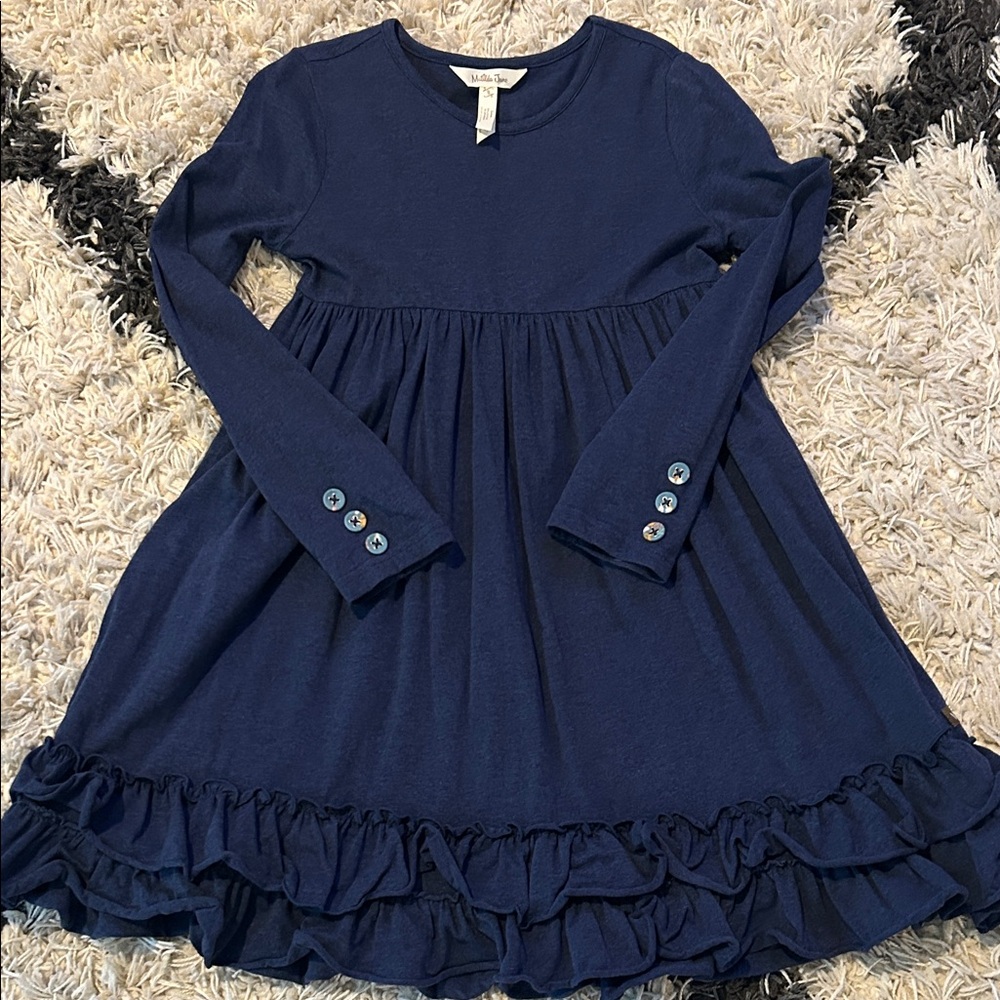 Matilda Jane Deep Blue Ruffle Dress